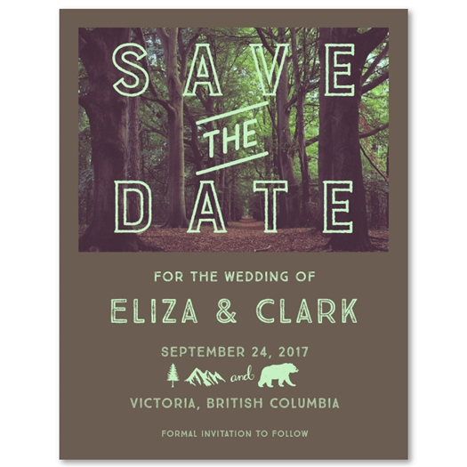 Forest Wedding Save the Date | Woodland