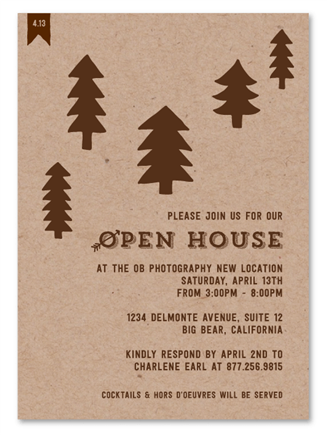 Business Event Invitations | Woodsy Open House