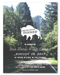 National Park Yellowstone Rehearsal Dinner Invitations