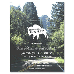 National Park Yellowstone Rehearsal Dinner Invitations