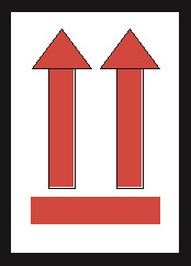 DL-1990: 3" X 4-1/2" DOUBLE UP ARROW LABEL