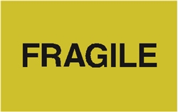 DL-2421: 3" X 5" FRAGILE FLUORESCENT GREEN