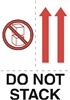 DL-4491: 4" X 6" DO NOT STACK ARROW LABEL