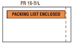 PR-16: 5-1/2" X 10" TOP PRINT PACKING LIST