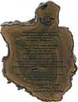 Bog wood plaque engraved for Christening