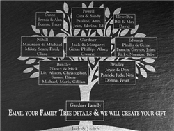 Family Tree engraved on slate