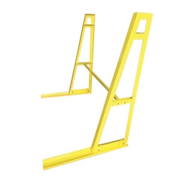 Weha Single Sided A Frame Storage Rack with Cross Bar Safety Yellow