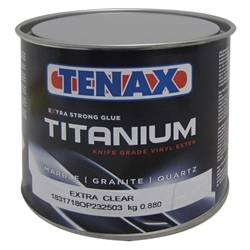 Tenax Titanium Extra Clear Knife Grade 2 lb Quart