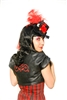 Baby Bat Jacket Pleather  is  Bolero style Pleather jacket with the Hilary's Vanity bat Logo embroidered on the back.