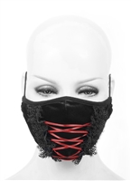 CORSET STYLE FACEMASK WITH LACE