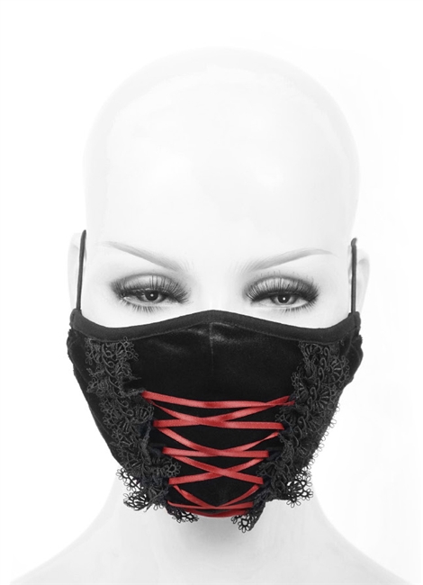 CORSET STYLE FACEMASK WITH LACE