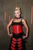 Dawn Red Leather- This Waist Cincher has Steel Boning, heavy zipper plus a Privacy Panel100% Leather and is Lined.