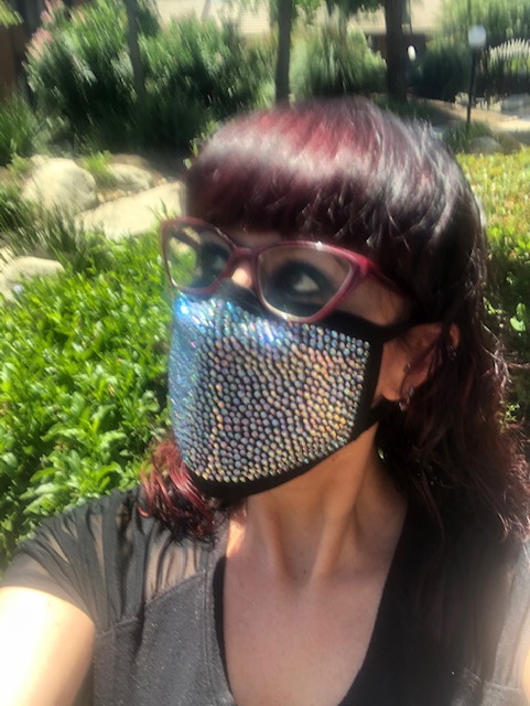 Face Mask with Rhinestones