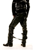Sir Pants Leather are Fully Lined PVC with Buckles down both sides. These pant are done
in our Black Leather and have Back Pockets with 100% Polyester Lining.