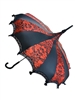 Hilary's Vanity Umbrella GARNET BAT DAMASK