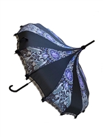 Hilary's Vanity Umbrella with Amethyst gemstone and jewel design. Plus it features bow details and hook-style handle.