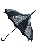 UMBRELLA  FARIY BLACK AND WHITE DAMASK