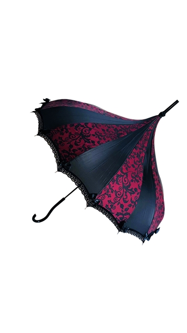 Hilary's Vanity UMBRELLA FLOWERS BURGUNDY