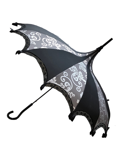 Hilary's Vanity Umbrella Gray and Silver Swirl