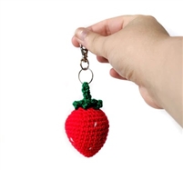 Strawberry Amigurumi Keychain DIY Kit (Knit and Crochet)