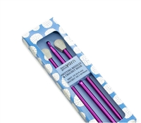 Purple Aluminum Knitting Needle & Crochet Hook Set