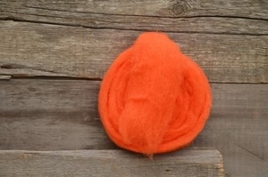 Orange - Needle Felt Wool 1oz (25gm) Package