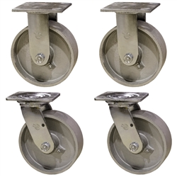 6 Inch Toolbox Casters with Semi Steel Cast Iron Wheels