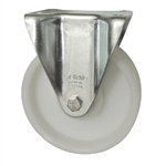 Metric Rigid Caster with Top Plate and Nylon Wheel