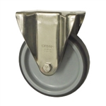Blickle Metric Stainless Steel Rigid Caster with Top Plate and Polyurethane Wheel