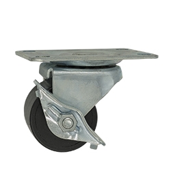 polyolefin wheel low profile caster with  brake