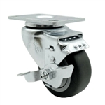 3" Swivel Caster with brake and  Thermoplastic Rubber Tread Cambro 60005
