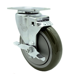 5" Swivel Cambro Caster with Polyurethane Tread and brake