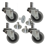 High quality set of amp casters with sockets
