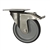 Blickle Stainless Steel Metric Swivel Caster with Top Plate, Polyurethane Wheel and Brake