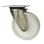 Metric Stainless Steel Blickle Swivel Caster with Top Plate and Nylon Wheel