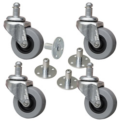 amp casters with sockets