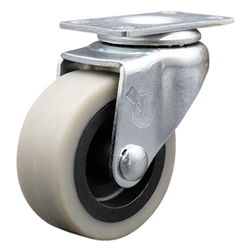 2 inch top plate swivel caster with a thermoplastic rubber tread wheel