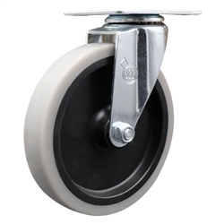 5 inch top plate swivel caster with a thermoplastic rubber tread wheel