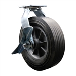 10" Swivel Caster with Flat Free Semi Pneumatic Wheel and Brake