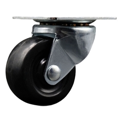 2 Inch Swivel Dolly and Equipment Caster with Hard Rubber Wheels