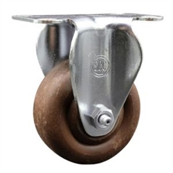 Service Caster #20 Series high temperature rigid casters with 3 inch glass filled nylon wheel.