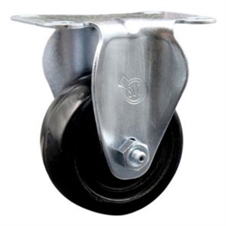 Service Caster #20 Series rigid casters with 3 inch hard rubber wheel.