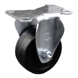 Service Caster #20 Series rigid casters with 3 inch soft rubber wheel.