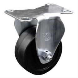 Service Caster #20 Series rigid casters with 3 inch soft rubber wheel.