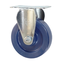 3-1/2" rigid caster with top plate and solid polyurethane wheel