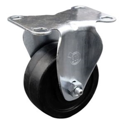 Service Caster #20 Series rigid casters with 3-1/2 inch soft rubber wheel.