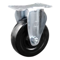 Service Caster #20 Series rigid casters with 4 inch hard rubber wheel.