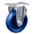 Service Caster #20 Series rigid casters with 4 inch solid blue polyurethane wheel.