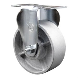 rigid casters with 4 inch semi steel cast iron wheel