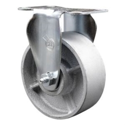 rigid casters with 4 inch semi steel cast iron wheel